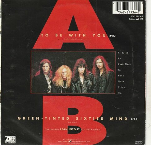 Mr. Big - To be with you + Green tinted sixties mind (Vinylsingle)