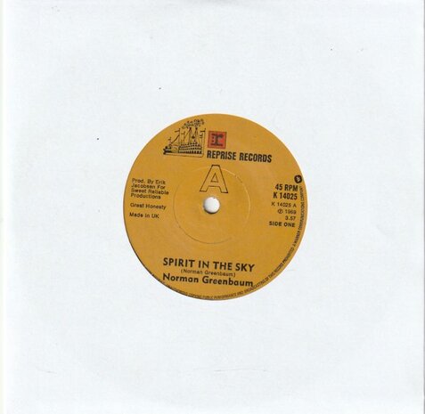 Norman Greenbaum - Spirit in the sky + Milk cow (Vinylsingle)