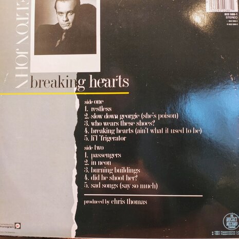 Elton John - Breaking Hearts (Vinyl LP)