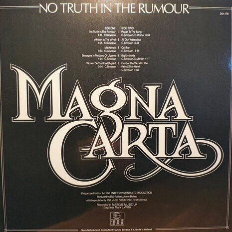 Magna Carta - No Truth In The Rumour (Vinyl LP)