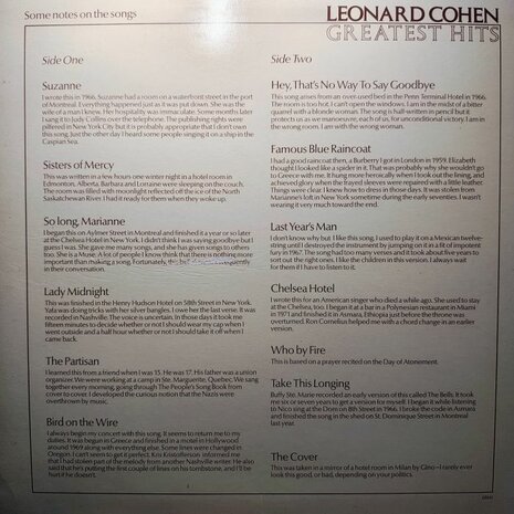 Leonard Cohen - Greatest Hits (Vinyl LP)