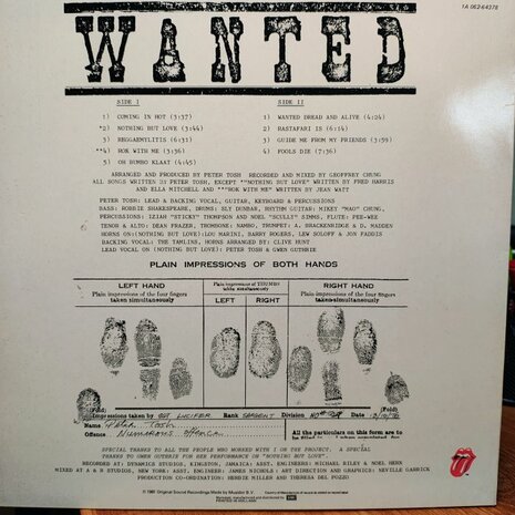 Peter Tosh - Wanted Dread And Alive (Vinyl LP)