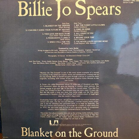 Billie Jo Spears - Blanket On The Ground (Vinyl LP)