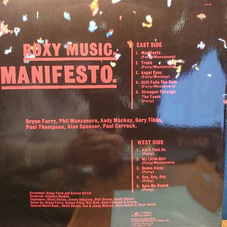 Roxy Music - Manifesto (Vinyl LP)